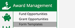 Form Templates Navigation