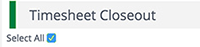 Select All checkbox