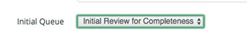 Workflow Initial Queue