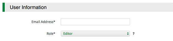 Email Address and Role