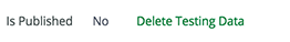 Delete Testing Data