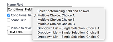 Conditional Field Determining Field