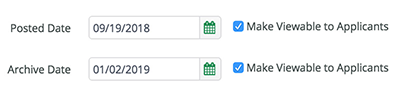 Make Viewable To Applicants On Field
