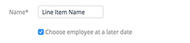 Choose Employee At A Later Date