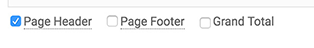 Page Footer Checkbox