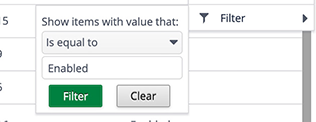 Filter Menu
