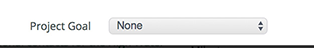 Project Goal Dropdown