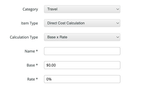 Base X Rate Calculation Type
