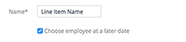 Name Field Choose Employee Checkbox