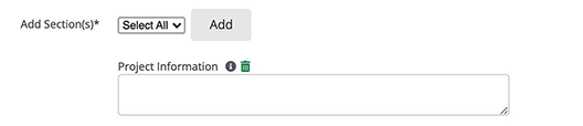 Add Section Text Field