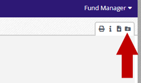 Options toolbar in the top right corner, arrow pointing at the Add a Folder icon